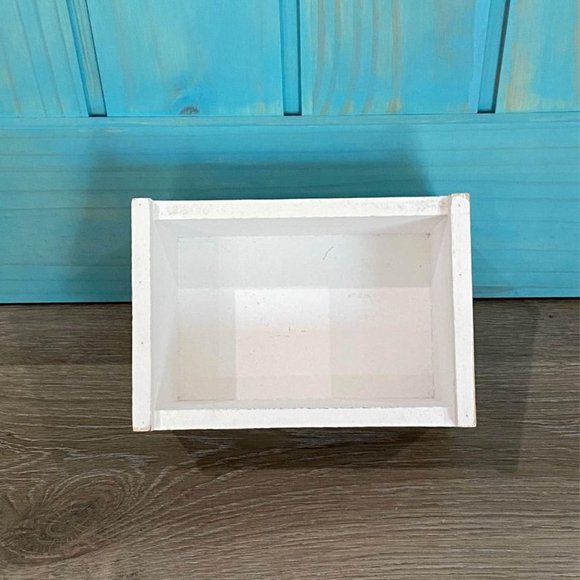 White Wood Crate Recipe Storage Box - Picture 8 of 8